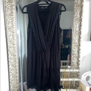 Fashion to Figure|Black Sleeveless Lace romper|Size 0-plus size XL|EUC